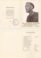 Anúncio de uma exposição de esculturas feitas por Silvestre Blasco, realizada em Barcelona no ano de 1943. (Arquivo da Biblioteca do Museu Nacional da Catalunha).